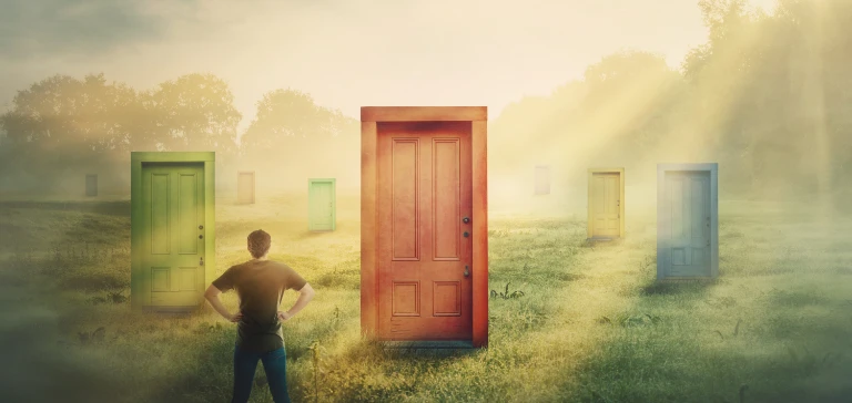 wiele drzwi na&nbsp;polanie